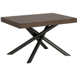 Itamoby Mesa extensible 90x120/224 cm efecto madera nogal, hierro