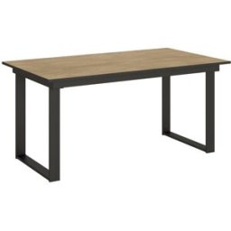 Itamoby Mesa extensible 90x160/220 cm efecto madera cemento, hierro