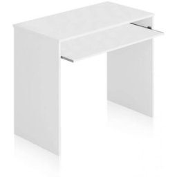 duehome Mesa de escritorio compacta 90x54 cm melamina blanco artik