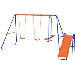 Outsunny Columpio infantil 367x192x180 cm multicolor