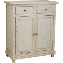 Wanderlust deco Recibidor-aparador de madera acabado artesnal blanco 85x40x100