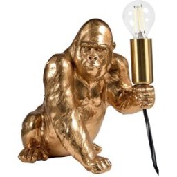 Beliani Lámpara de mesa gorila dorado