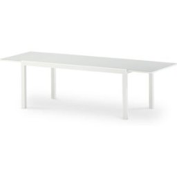 Defora Home Mesa de jardín aluminio blanco 260/180×100 cm