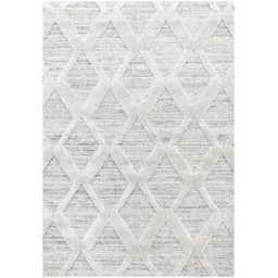STUDIO DECO Alfombra bohemia con relieve en blanco marfil 80x250cm