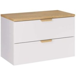 Petits meubles Mueble bajo 80cm mate paneles laminados blanco