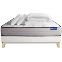 Actisom Pack colchón blanco látex y espuma viscoelástica 140 x 190