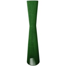 Tosel Lámpara de pie columna metal verde pantalla verde