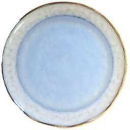 Aulica Plato de postre azul en porcelana 21.5x21.5x1.4cm - lote de 6