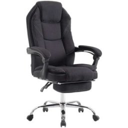 CLP Silla de oficina giratoria regulable en tela negro