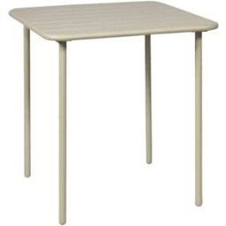 sweeek Mesa de jardín bistró de acero, 2 plazas, 70cm, beige