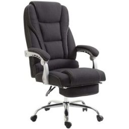 CLP Silla de oficina giratoria regulable en Tela Negro
