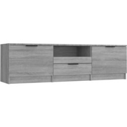 Maison Chic Mueble tv madera contrachapada gris sonoma 140x35x40 cm