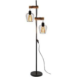 Nettlife Albrun ii - lámpara de pie de metal, color negro, 25 cm, e27