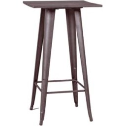 Nest dream Mesa alta industrial en acero envejecido y madera