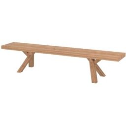 Maison Pavane Banco de jardín de madera de teca para 4 personas