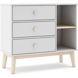 duehome Cómoda juvenil breeze madera blanco - oak soft
