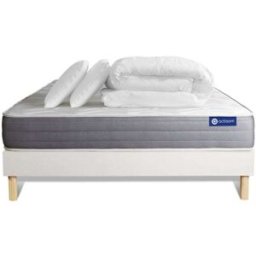 Actisom Pack colchón blanco látex y espuma viscoelástica 140 x 190