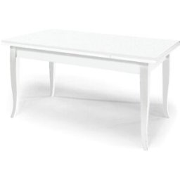 Konte.Design Mesa extensible de madera blanca 160×85 cm 240×85 cm