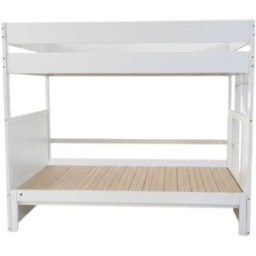 MueMue Litera con cama convertible en matrimonio madera blanco 90/180x190cm