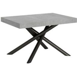 Itamoby Mesa extensible 90x130/234 cm efecto madera gris cemento, hierro