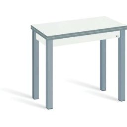 Portus Mesa cocina extensible libro 80x40(80) cm blanco pata gris