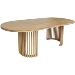 sweeek Mesa de jardín de madera de acacia, 6 plazas, natural