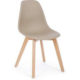 Bizzotto Juego 6 sillas haya gris paloma