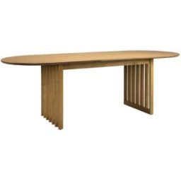 Dutchbone Mesa de comedor ovalada extensible de roble claro