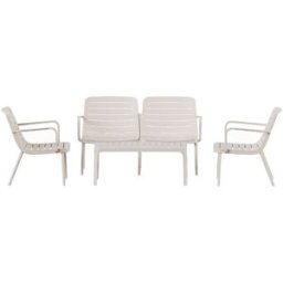 Drawer Conjunto de jardín para 4 personas en resina - beige