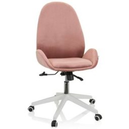 hjh OFFICE Silla home office tela rosa