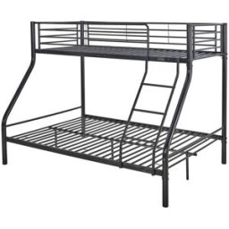 Habitat & Jardin Camas litera negro 200 x 145 x 160 cm
