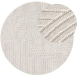 Benuta Alfombra de exterior & interior redonda crema ø 160 redondo