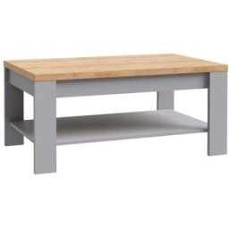 Home Heavenly Mesa centro con revistero gris claro y roble riviera