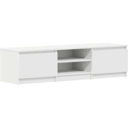 Maison Chic Mueble tv madera contrachapada blanco 140x40x35,5 cm