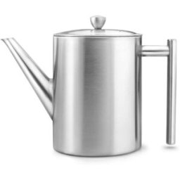 Bredemeijer Tetera cilindro 1,2 l de metal satinado acero inoxidable 304 plata