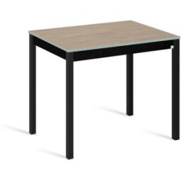 Portus Mesa de cocina alta fija 100x60 cm roble pata negro