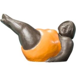Wanda Collection Estatua mujer contemporánea naranja