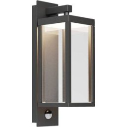 Lucande Lámpara de pared exterior de aluminio gris