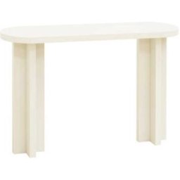Decowood Consola de microcemento tono blanco roto 120x80cm