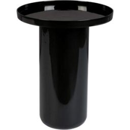 Zuiver Mesa auxiliar de aluminio esmaltado en negro brillante