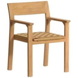 BERAH GETAH Sillón de jardín de teca y ratán
