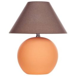 Beliani Lámpara de mesa cerámica naranja