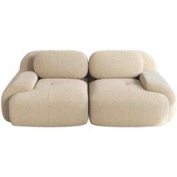 Urban Meuble Sofá modular de 2 plazas en pana beige Confort y diseño