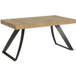 Itamoby Mesa extensible 90x160/420 cm efecto madera roble natural, hierro