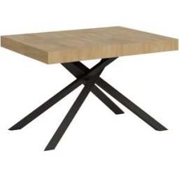 Itamoby Mesa extensible 90x130/234 cm efecto madera roble natural, hierro