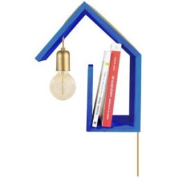 Tosel Aplique de pared cono madera azul