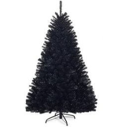 Giantex Árbol de Navidad artificial 1036 ramas Halloween Negro 180cm