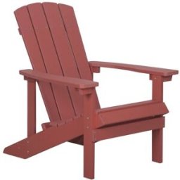 Beliani Silla de jardín rojo