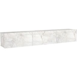 Venprodin Mesa de tv Blanco Mármol con Almacenaje Funcional