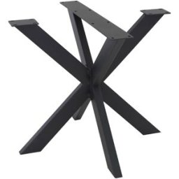 ML-Design Pata de mesa industrial 85x71x85 cm acero negro diseño araña forma X